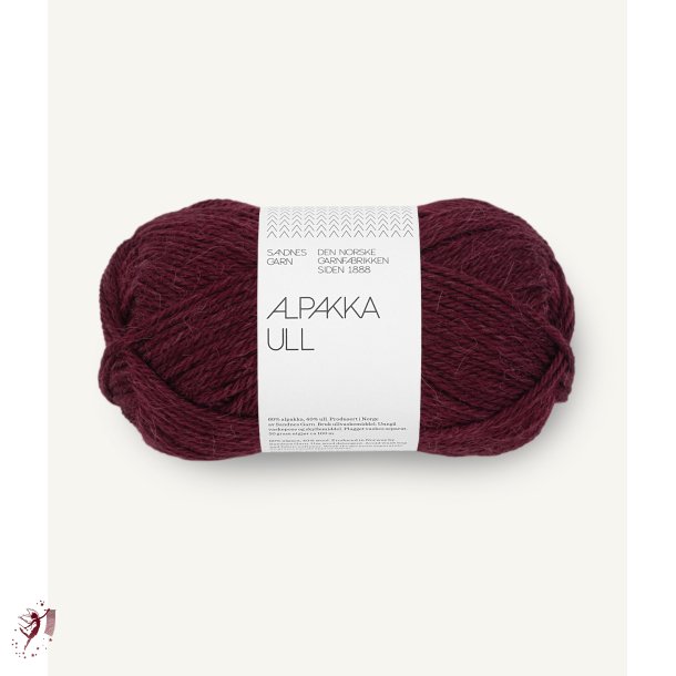  Alpakka Ull 4372 Dyb burgunder