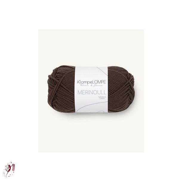  Klompelompe merinoull 3081 Mrkebrun