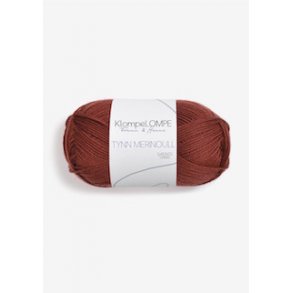 Klompelompe tynn merinoull 3355 rust