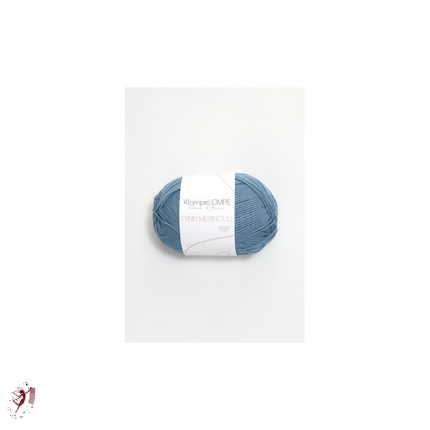  Klompelompe tynn merinoull 6033 Jeansbl