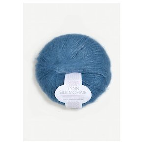 Tynn Silk Mohair 6042 M�rk himmel bl�