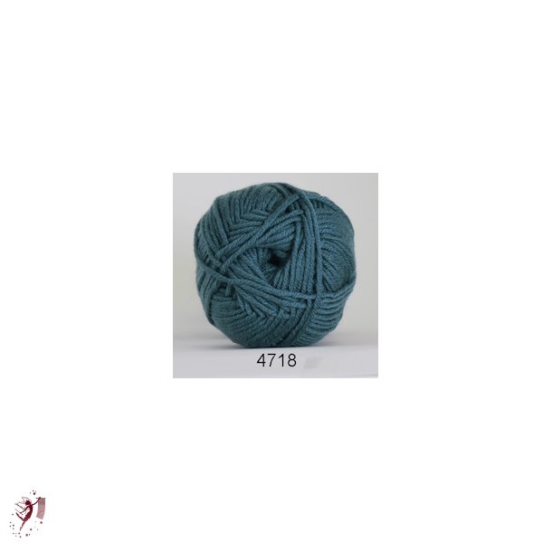  Merino Cotton farve 4718 petrolgrn