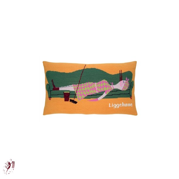 Lihhehne pude str 28x48 cm Anni Gamborg