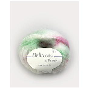 Bella Color 155 Rhvid med pinke og grne toner