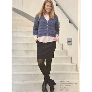 Hjertegarn Damer  mnster  1650 Merino 120 + Kid Mohair