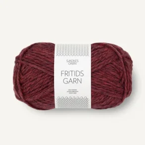 Fritidsgarn 4363 m�rk r�d melange
