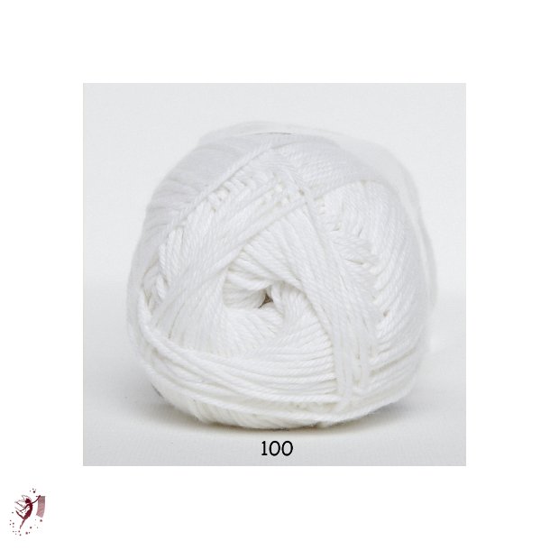 Cotton nr. 8 - 100 Hvid