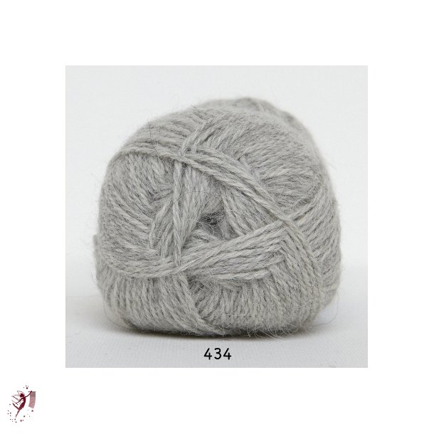 Hjerte Alpaca 434 lys gr meleret